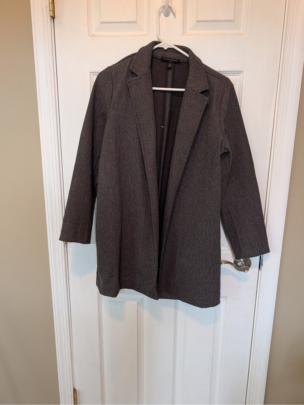 Banana Republic Factory Grey Open Jacket Size Petite Medium